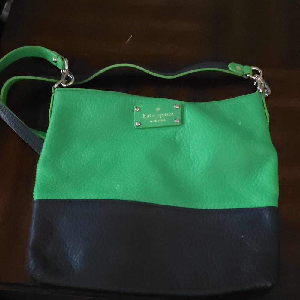Kate Spade Two-Tone Green and Black Crossbody Bag
